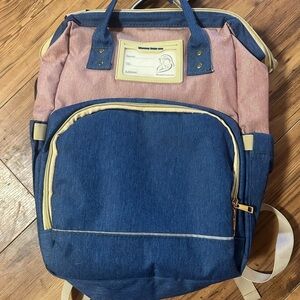Stylish Blue and Pink Backpack